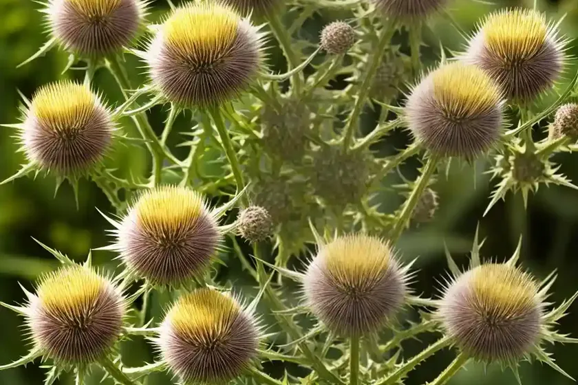 Spotted golden thistle (scolymus maculatus) — photo 2