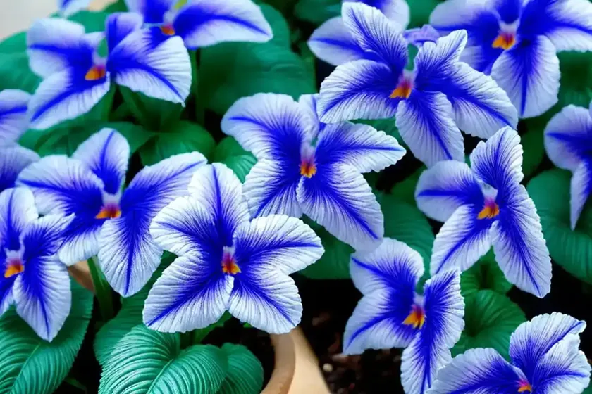 Streptocarpus ‘blue ice’ (cape primrose) — photo 3