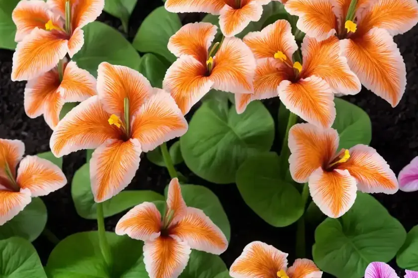 Streptocarpus ‘salmon sunset’ (cape primrose) — photo 2