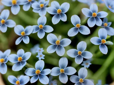 Strict Forget-Me-Not, Blue Scorpion Grass. (Myosotis Stricta)