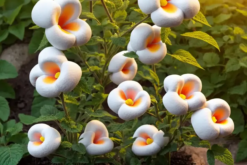 Sunset huskmallow (abelmoschus manihot) — photo 2