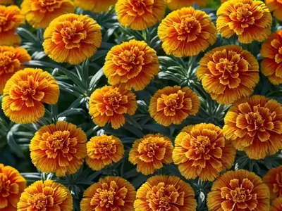 Tagetes Patula ‘Safari Tangerine’ (French Marigold)