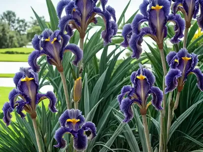 Tall Bearded Iris (Iris ‘Whispering Spirits’)