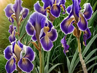 Tall Bearded Iris (Iris ‘Wild West Wind’)