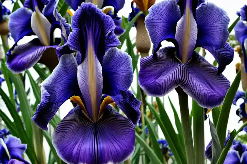 Tall bearded reblooming iris (iris ‘blatant’)