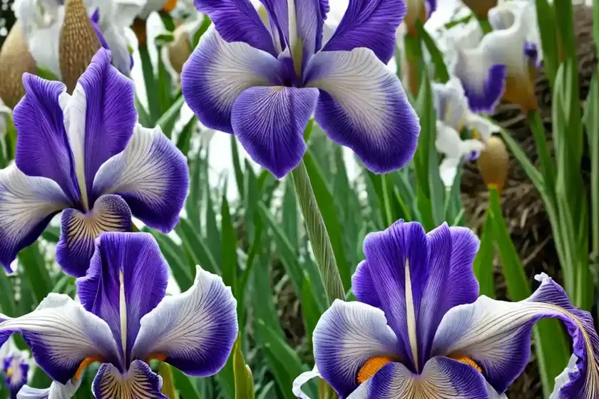 Tall bearded reblooming iris (iris ‘garden grace’)