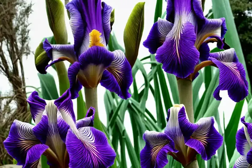 Tall bearded reblooming iris (iris ‘pagan goddess’) — photo 2