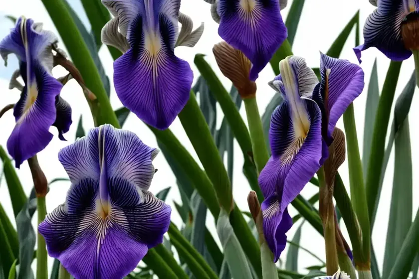 Tall bearded reblooming iris (iris ‘pagan goddess’) — photo 3