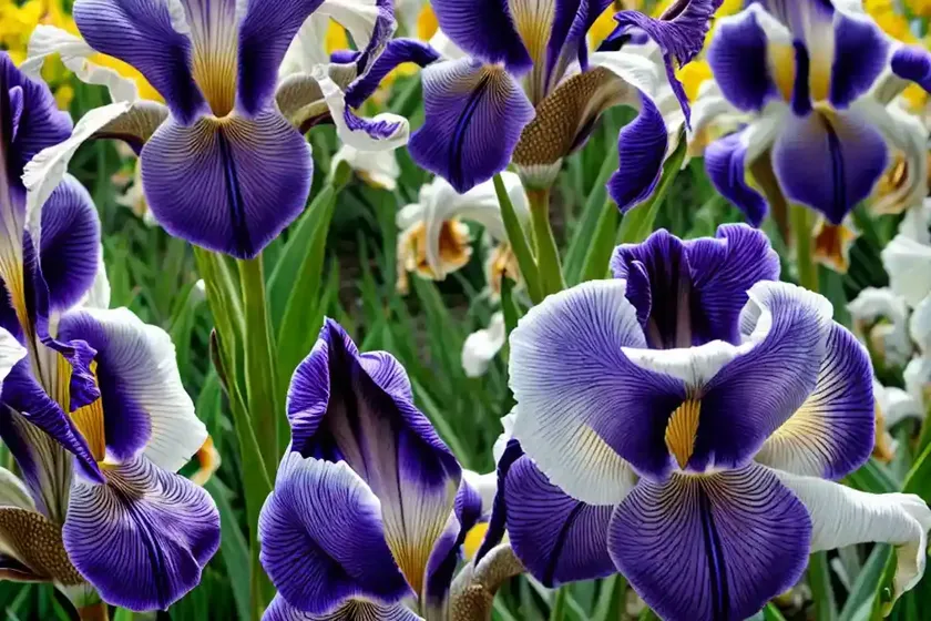 Tall bearded reblooming iris (iris ‘pure as gold’) — photo 2