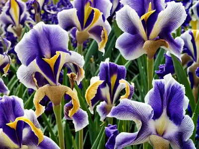 Tall Bearded Reblooming Iris (Iris ‘Pure As Gold’)