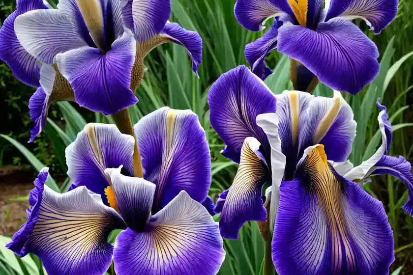 Tall bearded reblooming iris (iris ‘spirit of memphis’) — photo 3