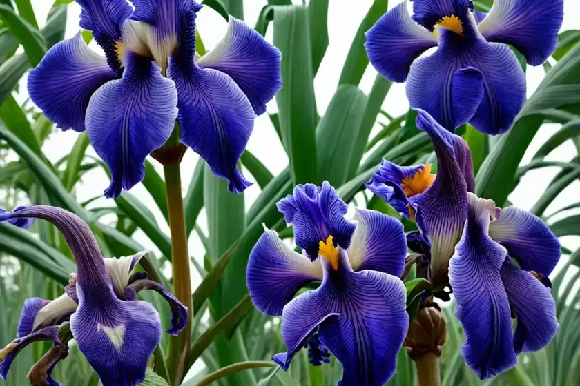 Tall bearded reblooming iris (iris ‘winesap’) — photo 3