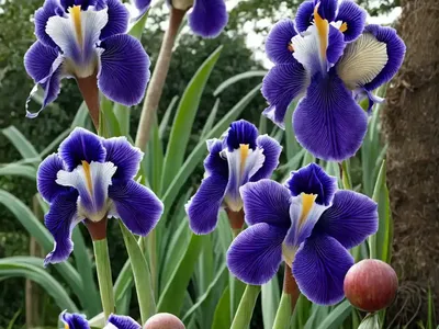 Tall Bearded Reblooming Iris (Iris ‘Winesap’)