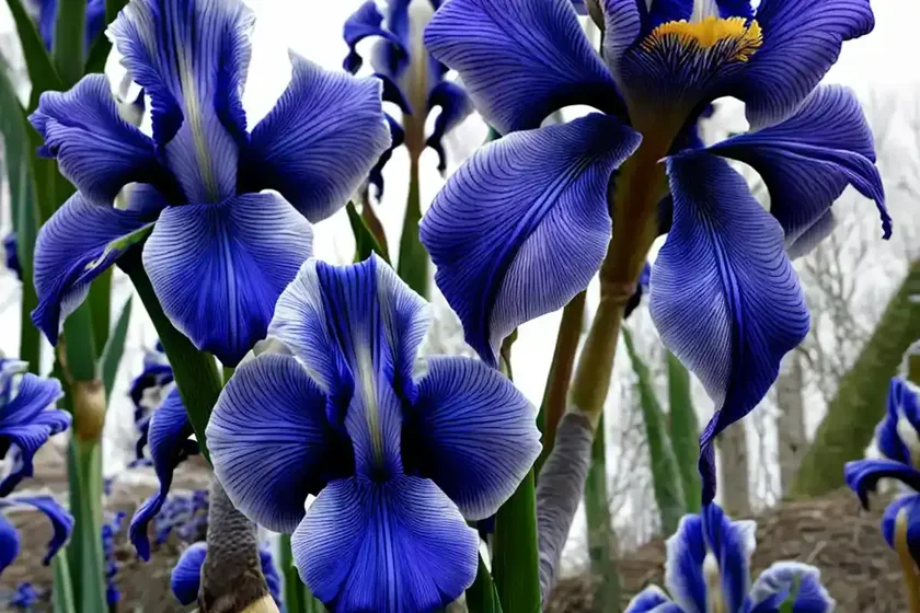 Tall bearded reblooming iris (iris ‘winterland’) — photo 3