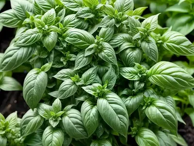 Thai Basil (Ocimum Basilicum Var. Thyrsiflora)