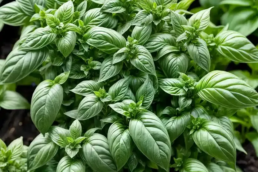 Thai basil (ocimum basilicum var. thyrsiflora)