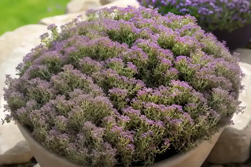 Thymus serpyllum ‘elfin’ (creeping thyme) — photo 2
