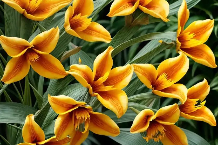 Tigridia pavonia ‘aurea’ (tiger flower)