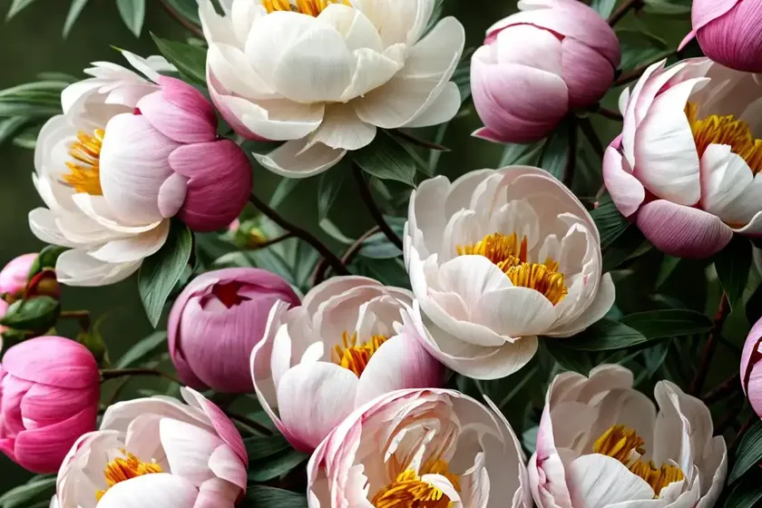 Tree peony (paeonia ostii ‘feng dan bai’ phoenix white) — photo 2