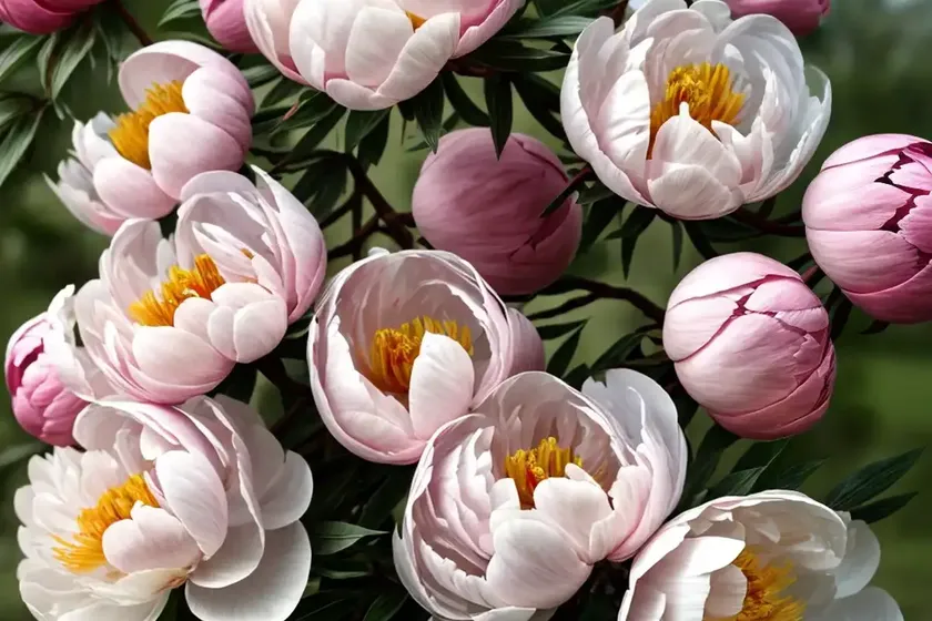 Tree peony (paeonia ostii ‘feng dan bai’ phoenix white) — photo 3