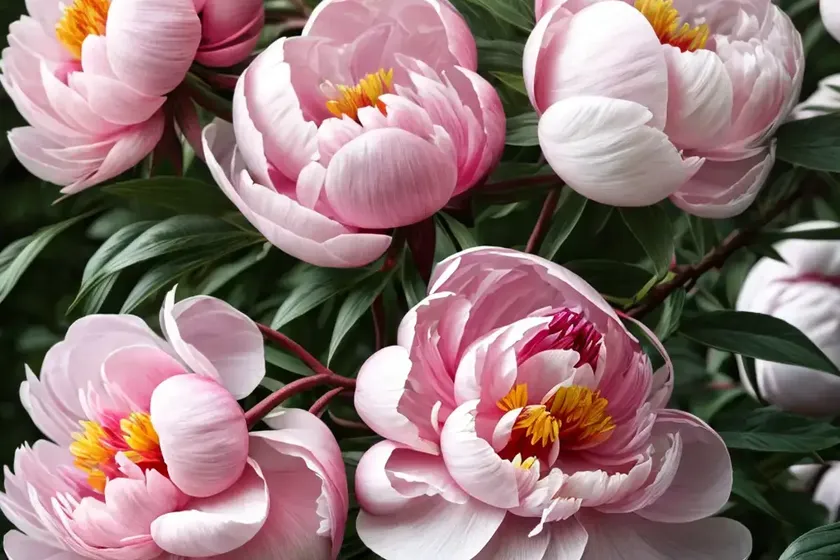 Tree peony (paeonia suffruticosa ‘hana-kisoi’ floral rivalry)