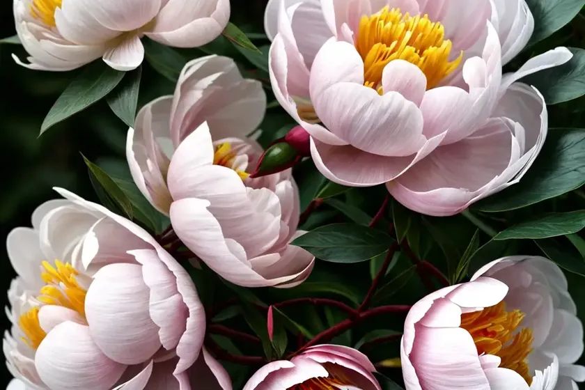 Tree peony (paeonia suffruticosa ‘yu ban bai’ jade plate white) — photo 2