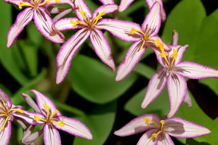 Tricyrtis formosana ‘samurai’ (toad lily) — photo 3