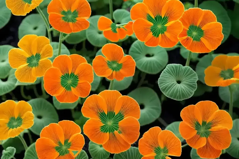 Tropaeolum majus ‘orange troika’ (nasturtium) — photo 2