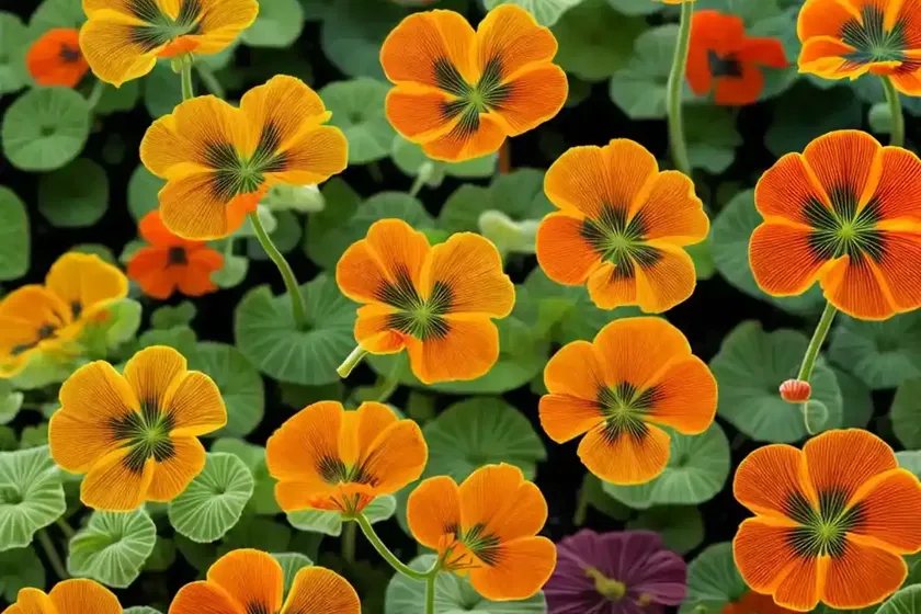 Tropaeolum majus ‘vesuvius’ (nasturtium) — photo 2