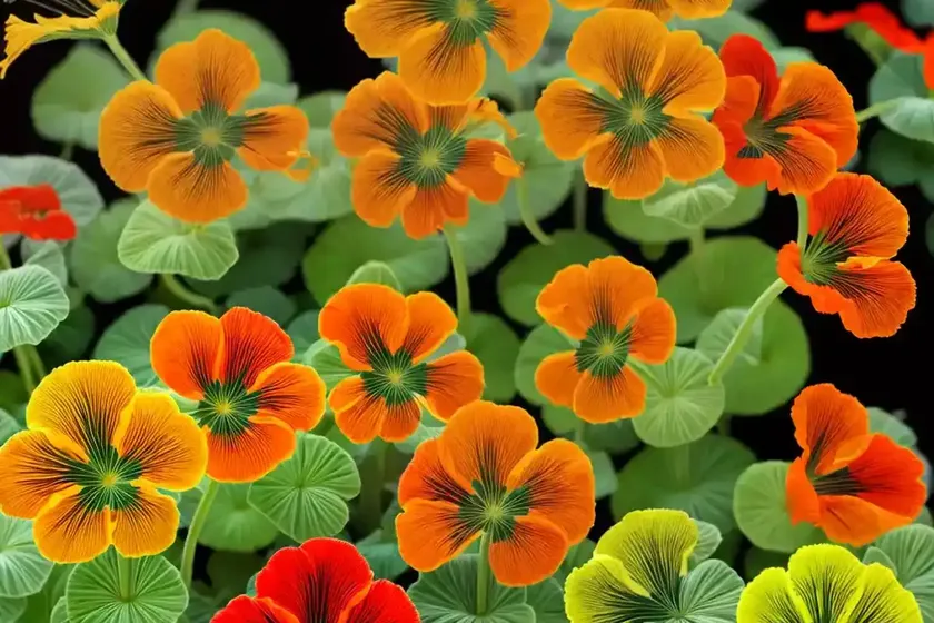 Tropaeolum majus ‘vesuvius’ (nasturtium) — photo 3