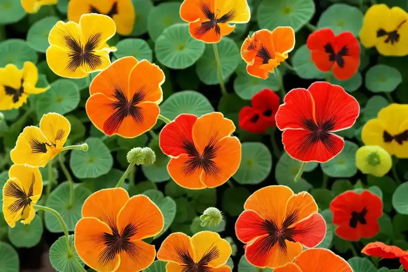 Tropaeolum minus ‘baby rose’ (nasturtium) — photo 3