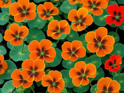 Tropaeolum Minus ‘Ladybird Rose’ (Nasturtium)