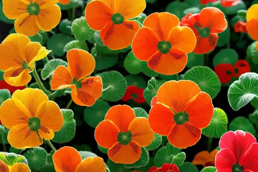 Tropaeolum minus ‘phoenix’ (nasturtium) — photo 3