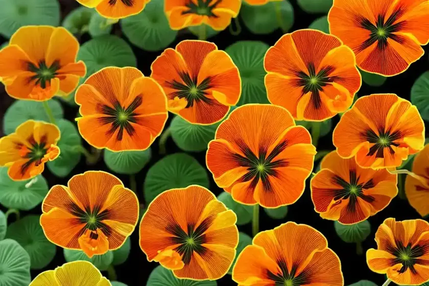 Tropaeolum speciosum (flame nasturtium) — photo 2