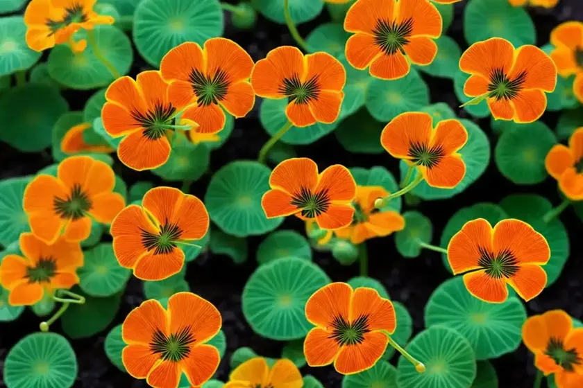 Tropaeolum speciosum (flame nasturtium) — photo 3