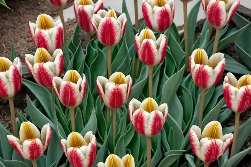 Tulipa clusiana ‘peppermint stick’ (botanical tulip)