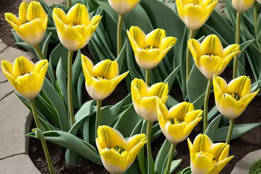 Tulipa ‘yellow springgreen’ (viridiflora tulip) — photo 2