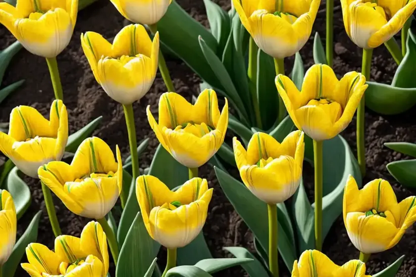 Tulipa ‘yellow springgreen’ (viridiflora tulip) — photo 3