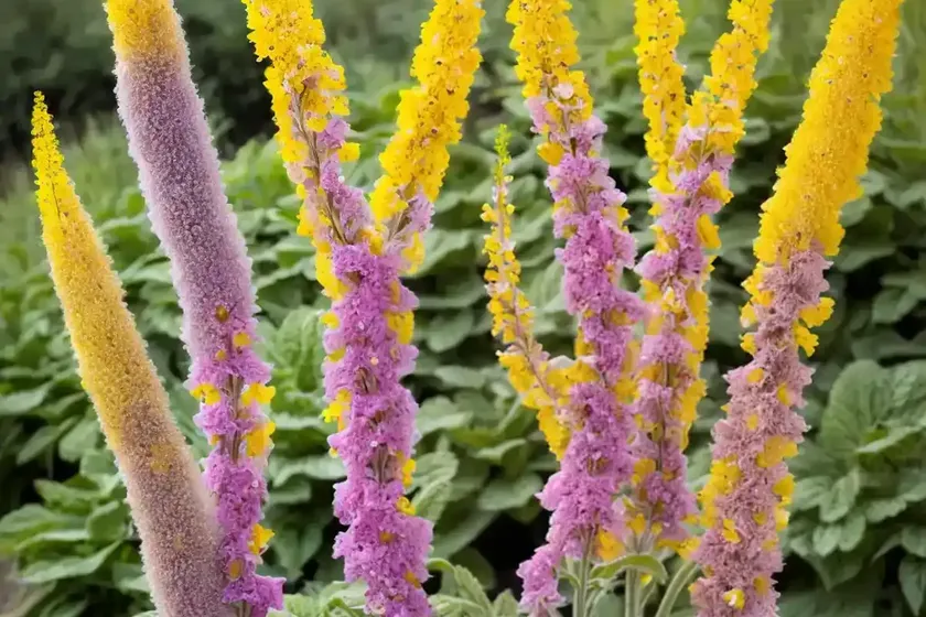Twiggy mullein and wand mullein (verbascum virgatum) — photo 2