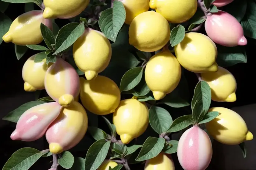 Variegated eureka lemon (variegated pink lemon) — photo 2