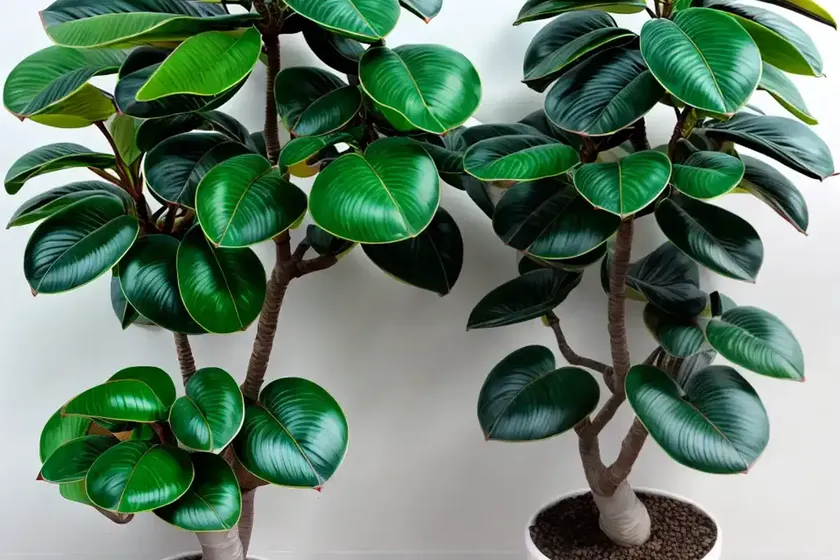 Variegated rubber plant (ficus elastica) — photo 2