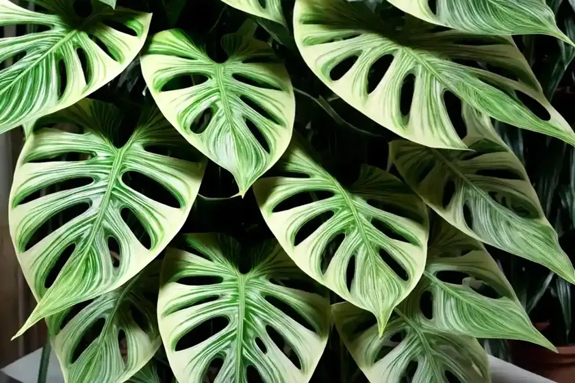 Variegated swiss cheese plant (monstera deliciosa ‘variegata’) — photo 3