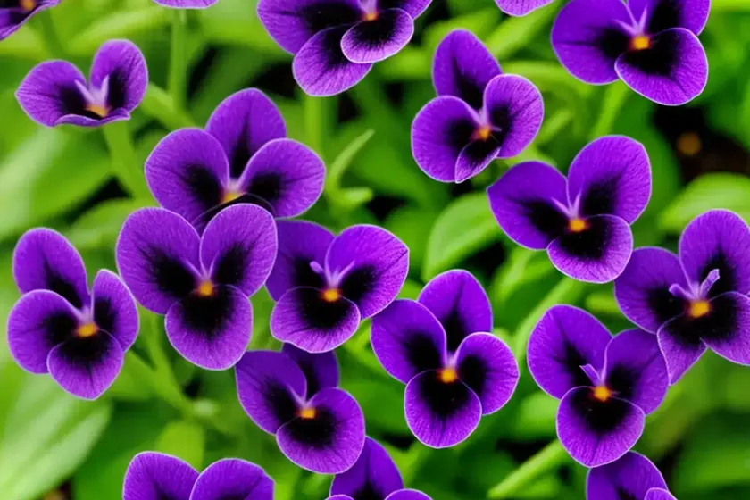 Viola cornuta ‘blackout’ (horned violet) — photo 2