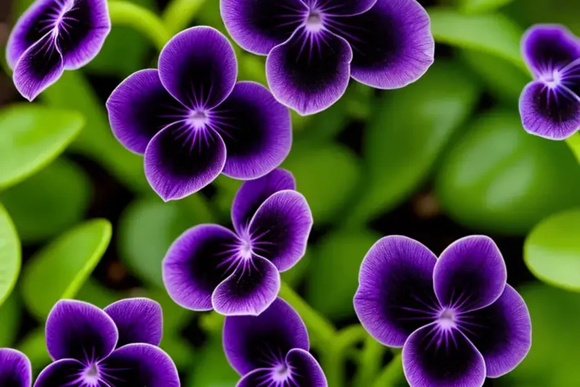 Viola cornuta ‘blackout’ (horned violet) — photo 3