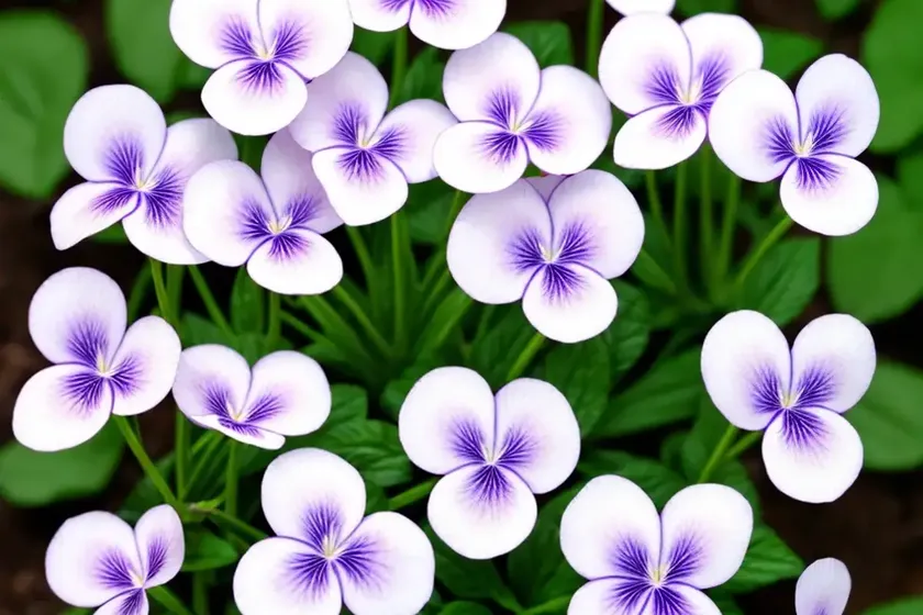 Viola striata (striped white violet) — photo 2