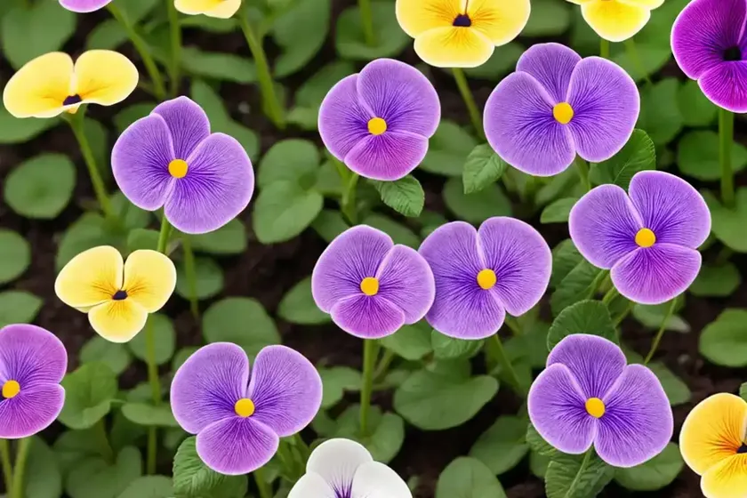 Viola tricolor (johnny jump up) — photo 2