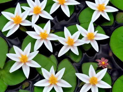Water Snowflake (Nymphoides Indica)