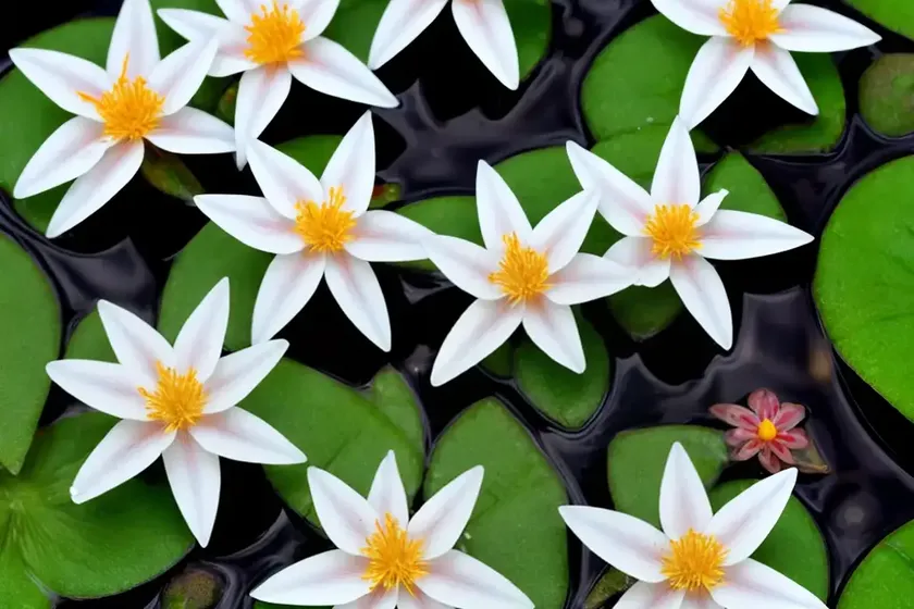 Water snowflake (nymphoides indica)