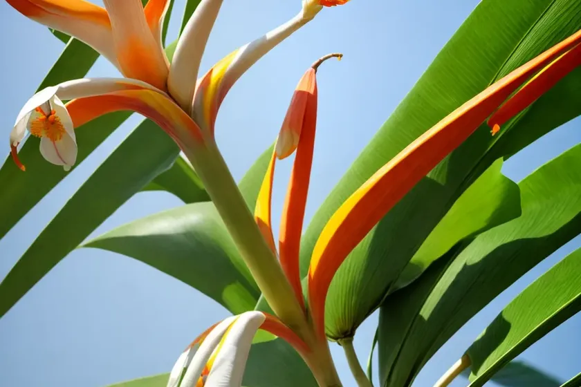 White-flowered wild banana (strelitzia alba)