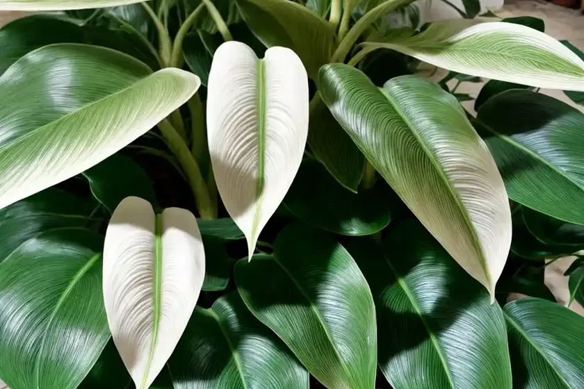 White philodendron (philodendron erubescens ‘white princess’) — photo 2
